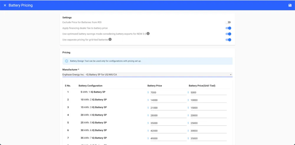 Grid-tied and grid-agnostic pricing structure